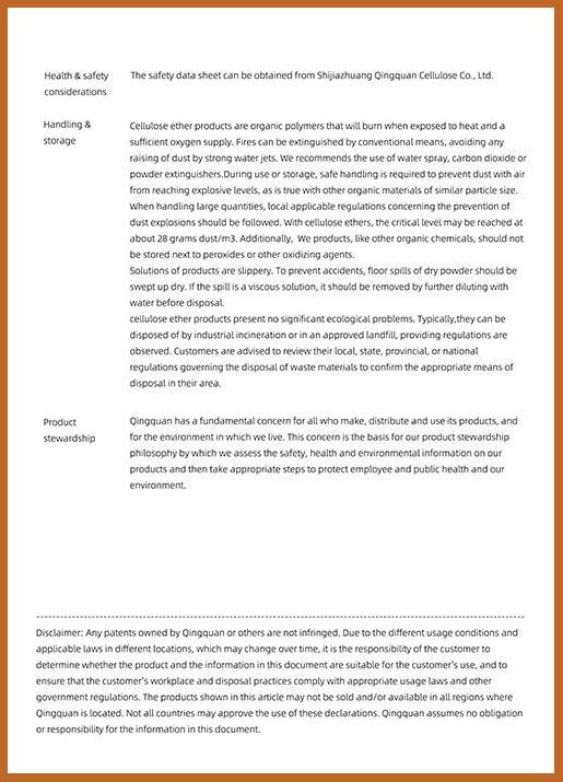 HPMC Technical Data Sheet – Gypsum Grade, High Water Retention - QingQuan HPMC Technical Data Sheet – Gypsum Grade, High Water Retention - QingQuan